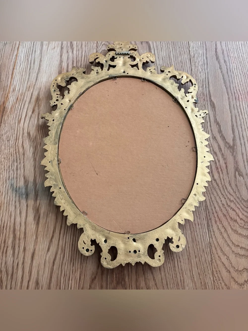 Vintage Ornate Gold Framed Blue Floral Wall Art